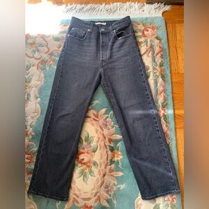 Levi's Ribcage Straight Black Jeans